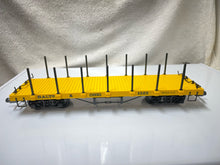 Load image into Gallery viewer, Bachmann 95615 Baltimore & Ohio Flat Car w/ stakes 1525 B&O G gauge Yellow C-8