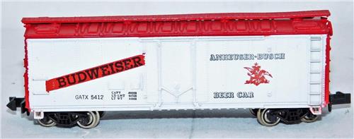 Concor 1051-G Budweiser 40' Steel Reefer Metal Whls Boxed GATX 5412 N ...