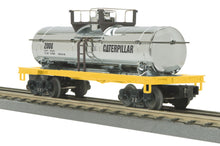 Load image into Gallery viewer, MTH Rail King 30-73270 Caterpillar O Gauge CHROME Modern Tank Car BOXED CAT NEW