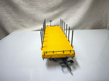 Load image into Gallery viewer, Bachmann 95615 Baltimore & Ohio Flat Car w/ stakes 1525 B&O G gauge Yellow C-8