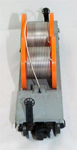 Load image into Gallery viewer, Lionel 6561 ODD MISSTAMP Depressed Center Flat car w/ Cable Reels Orange O Postwar