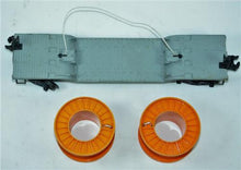 Load image into Gallery viewer, Lionel 6561 ODD MISSTAMP Depressed Center Flat car w/ Cable Reels Orange O Postwar