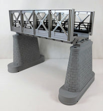 Load image into Gallery viewer, MTH 40-1120 O Gauge RealTrax SILVER Girder Bridge w/ piers 10" long three rail