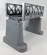 Load image into Gallery viewer, MTH 40-1120 O Gauge RealTrax SILVER Girder Bridge w/ piers 10" long three rail