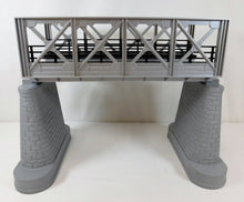 Load image into Gallery viewer, MTH 40-1120 O Gauge RealTrax SILVER Girder Bridge w/ piers 10" long three rail