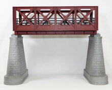Load image into Gallery viewer, MTH Trains O Gauge RealTrax RUST Girder Bridge #2 w/ weathered piers 10" Long 3rail