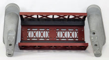Load image into Gallery viewer, MTH Trains O Gauge RealTrax RUST Girder Bridge #2 w/ weathered piers 10" Long 3rail