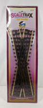 Load image into Gallery viewer, MTH 45-1015 ScaleTrax 22.5 degree crossing Unused in pkg crossover solid nickel