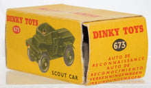 Load image into Gallery viewer, Dinky 673 Scout car w/ driver BOXED Meccano Army 1/43 O diecast Super CLEAN VINTAGE