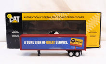 Load image into Gallery viewer, MTH Rail King 20-98485 Caterpillar O Scale Premier Flat Car w/ 48' Trailer 1/48