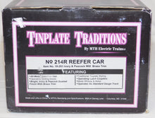 Load image into Gallery viewer, MTH 10-205 Standard Gauge 214R Reefer Ivory & Peacock Brass Tinplate Traditions