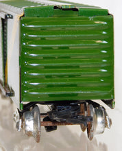 Load image into Gallery viewer, Marx 1950 PRR GAEX Boxcar w/BOX 3/16" scale Green tinplate O 027 Silver Trucks