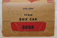Load image into Gallery viewer, Marx 1950 PRR GAEX Boxcar w/BOX 3/16" scale Green tinplate O 027 Silver Trucks