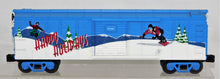 Load image into Gallery viewer, MTH 30-74288 Christmas Boxcar 2005 RailKing Snow Ski Scene Happy Holidays Ogauge