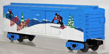 Load image into Gallery viewer, MTH 30-74288 Christmas Boxcar 2005 RailKing Snow Ski Scene Happy Holidays Ogauge