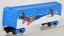 Load image into Gallery viewer, MTH 30-74288 Christmas Boxcar 2005 RailKing Snow Ski Scene Happy Holidays Ogauge