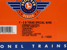 Load image into Gallery viewer, Lionel 6-14520 Texas Special F3 B unit TMCC Railsounds KATY Missouri Kansas Texas PWC