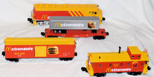Load image into Gallery viewer, MTH 30-4042-0 McDonalds Train Set Diesel engine + freight cars Locosounds Ogauge