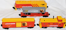 Load image into Gallery viewer, MTH 30-4042-0 McDonalds Train Set Diesel engine + freight cars Locosounds Ogauge
