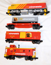 Load image into Gallery viewer, MTH 30-4042-0 McDonalds Train Set Diesel engine + freight cars Locosounds Ogauge
