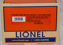 Load image into Gallery viewer, Lionel 6-28272 I Love USA SD-60 Diesel engine locomotive smoke horn C-8 LN #1776