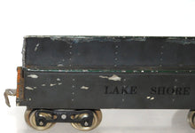 Load image into Gallery viewer, Lionel 112 LAKE SHORE Gondola Standard Gauge Gray 65784 Green rim 20s Prewar