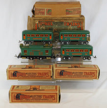 Load image into Gallery viewer, Lionel Outfit 296 Set #253 O gauge passenger Peacock Blue & Orange BOXED Runs Cars Light