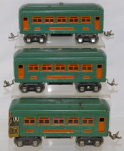 Load image into Gallery viewer, Lionel Outfit 296 Set #253 O gauge passenger Peacock Blue & Orange BOXED Runs Cars Light