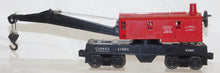 Load image into Gallery viewer, Lionel 6560 Red Bucyrus Erie Crane Operates Works 1950s Postwar work train C-6