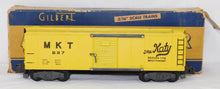 Load image into Gallery viewer, American Flyer 937 MKT Yellow Boxcar Missouri Kansas Texas Katy 1953-54 Boxed