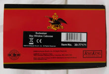 Load image into Gallery viewer, MTH 30-77171 Budweiser Beer Bay Window Caboose Anheuser Busch #19361 Boxed C-8