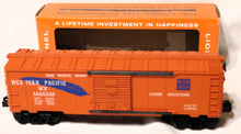 Load image into Gallery viewer, Lionel 6464-250 WP Western Pacific Boxcar Medium Orange Blue feather SUPER CLEAN