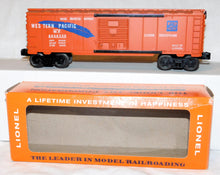 Load image into Gallery viewer, Lionel 6464-250 WP Western Pacific Boxcar Medium Orange Blue feather SUPER CLEAN