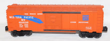 Load image into Gallery viewer, Lionel 6464-250 WP Western Pacific Boxcar Medium Orange Blue feather SUPER CLEAN