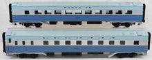 Load image into Gallery viewer, MTH 20-6692 Santa Fe Blue Goose 2-Car 70' Streamlined Slpr/Diner Passenger Set O