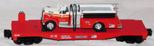 Load image into Gallery viewer, MTH FACTORY PRODUCTION SAMPLE 30-76089 Rescue 2 Fire Truck Flat car O Rail King