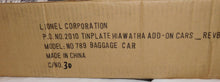 Load image into Gallery viewer, MTH LIONEL Corp 11-80011 O HIAWATHA PASSENGER ADD-ON Baggage ARCHIVE C-9 SCARCE