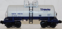 Load image into Gallery viewer, MTH 20-96044 Theile Kaolin Co NATX 14670 8000 Gallon tank car 1/48 Premier O GA