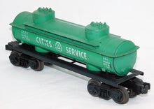 Load image into Gallery viewer, Lionel Trains 6465 Cities Services Two Dome Tank Car 1960-62 Green Postwar