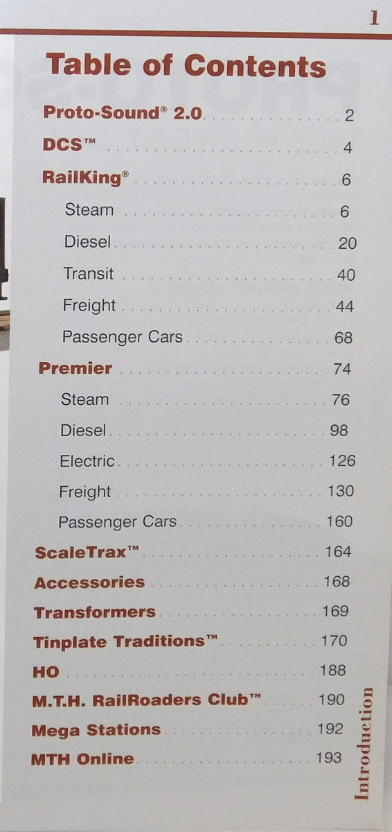 MTH 2008 volume 1 catalog Rail King Premier Tinplate HO O DCS Trains C
