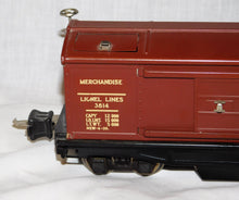 Load image into Gallery viewer, Lionel 3814 Operating Merchandise Boxcar COLOR DECAL version CLEAN Prewar O tuscan