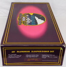 Load image into Gallery viewer, MTH MT 20- 6119 Union Pacific 2 Car 60' Painted Aluminum Sleeper Diner 1996 15"
