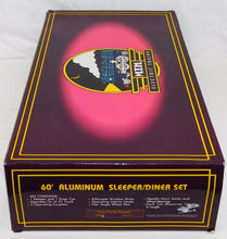 Load image into Gallery viewer, MTH MT 20- 6119 Union Pacific 2 Car 60' Painted Aluminum Sleeper Diner 1996 15"