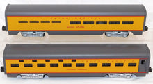 Load image into Gallery viewer, MTH MT 20- 6119 Union Pacific 2 Car 60' Painted Aluminum Sleeper Diner 1996 15"