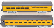 Load image into Gallery viewer, MTH MT 20- 6119 Union Pacific 2 Car 60' Painted Aluminum Sleeper Diner 1996 15"