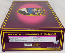 Load image into Gallery viewer, MTH 20-6689 Burlington 2 Car Add On Sleeper Diner 70' Streamlined Passenger Set O
