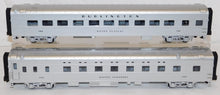 Load image into Gallery viewer, MTH 20-6689 Burlington 2 Car Add On Sleeper Diner 70' Streamlined Passenger Set O
