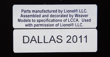 Load image into Gallery viewer, Lionel 6-72511 Santa Fe Money Mint Car Uncatalogued LIMITED 2011 LCCA convention On site car O (Copy)
