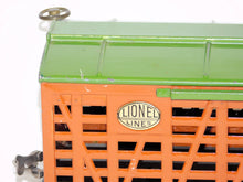 Load image into Gallery viewer, Lionel 213 BOXED Prewar Standard gauge Cattle Car Terra Cotta Green CLEAN!