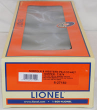 Load image into Gallery viewer, Lionel Trains 6-27150 Norfolk & Western N&W PS- 2CD 4427 Hopper #71574 C-8 boxed